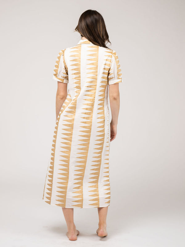 Kris Dress | Edgy - White & Gold