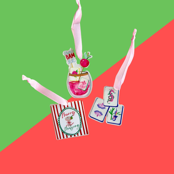 Mahjong Christmas Petite Ornament Acrylic