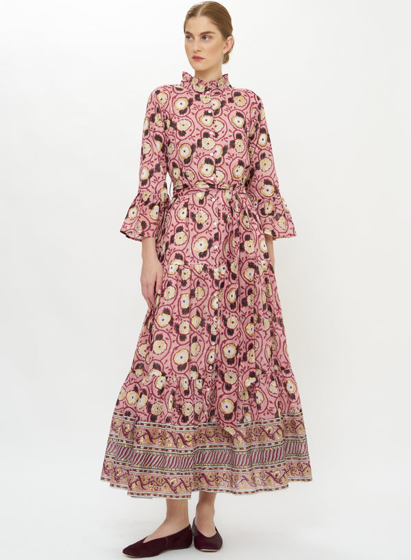 Ruffle Collar Bell Maxi