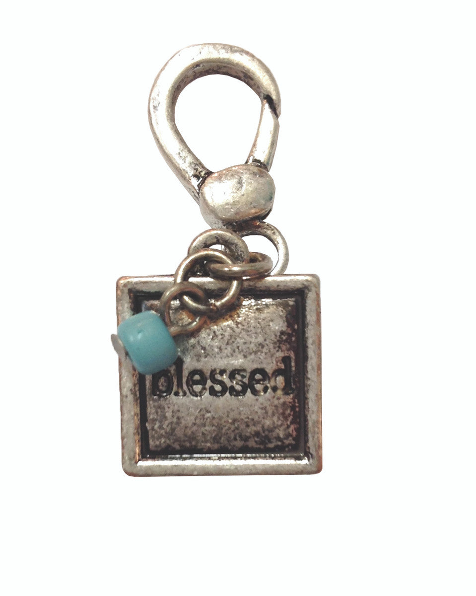 inspirational charms- matte silver