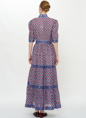 V-Neck Cuffed Maxi