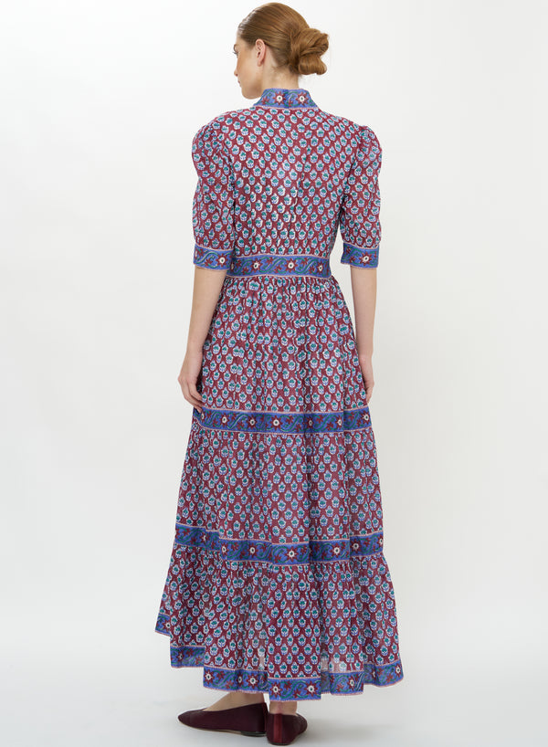V-Neck Cuffed Maxi