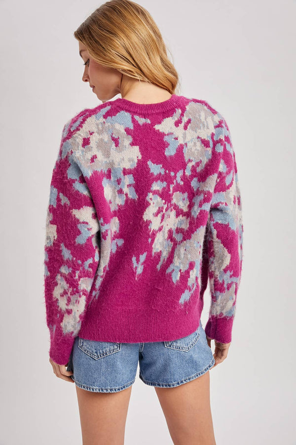 Floral Print Sweater