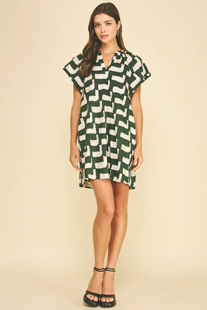 Geometric Print Tunic Dress