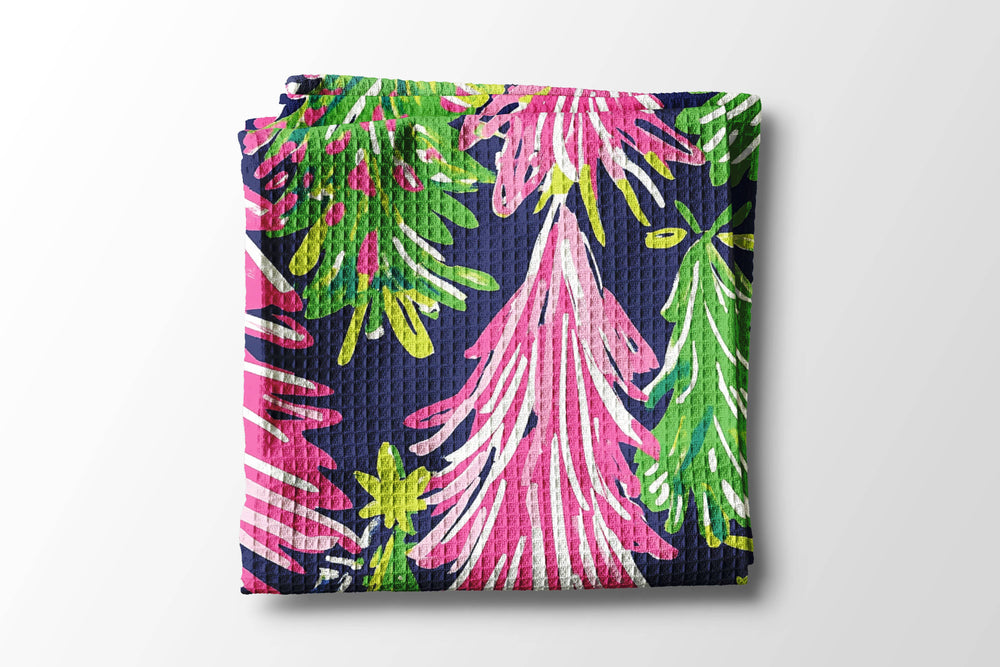 Preppy Chinoiserie Christmas Kitchen Towel