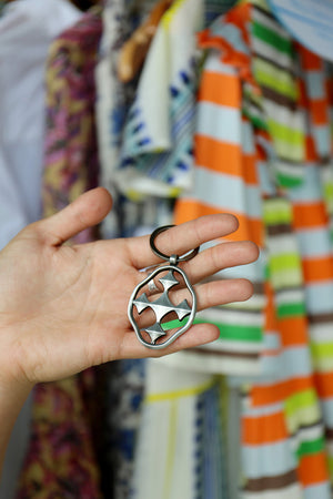 2" HOPE Key Chain - oxidized silver