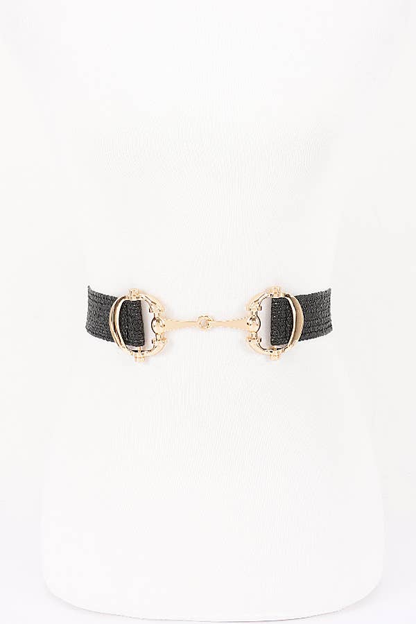 Elegant Horsebit Elastic Waist Belt