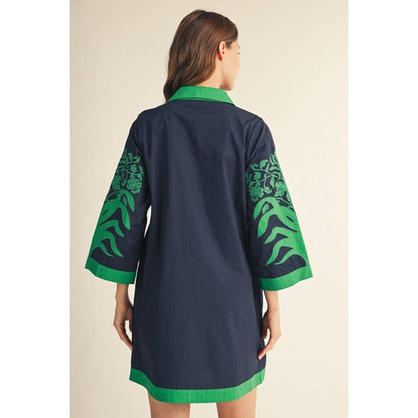 Baroque Floral Embroidered Dress