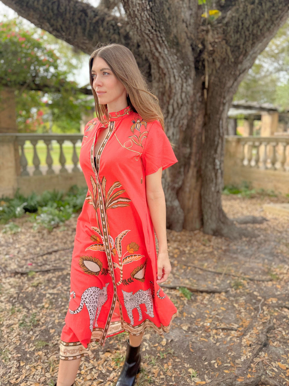 SYDNEY SHIRTDRESS | OASIS RED