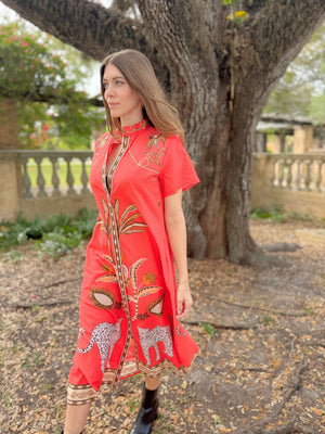 SYDNEY SHIRTDRESS | OASIS RED
