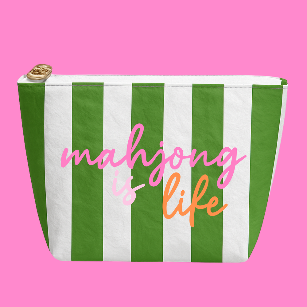 Mahjong Bag | Mahjong is Life Preppy Stripe