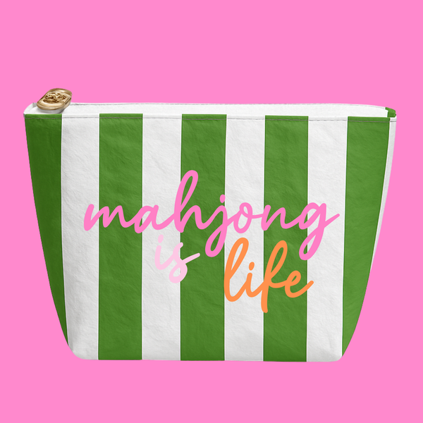 Mahjong Bag | Mahjong is Life Preppy Stripe