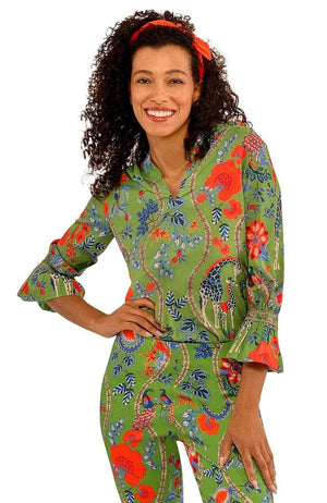 Ruffleneck Tunic - Jungle Symphony