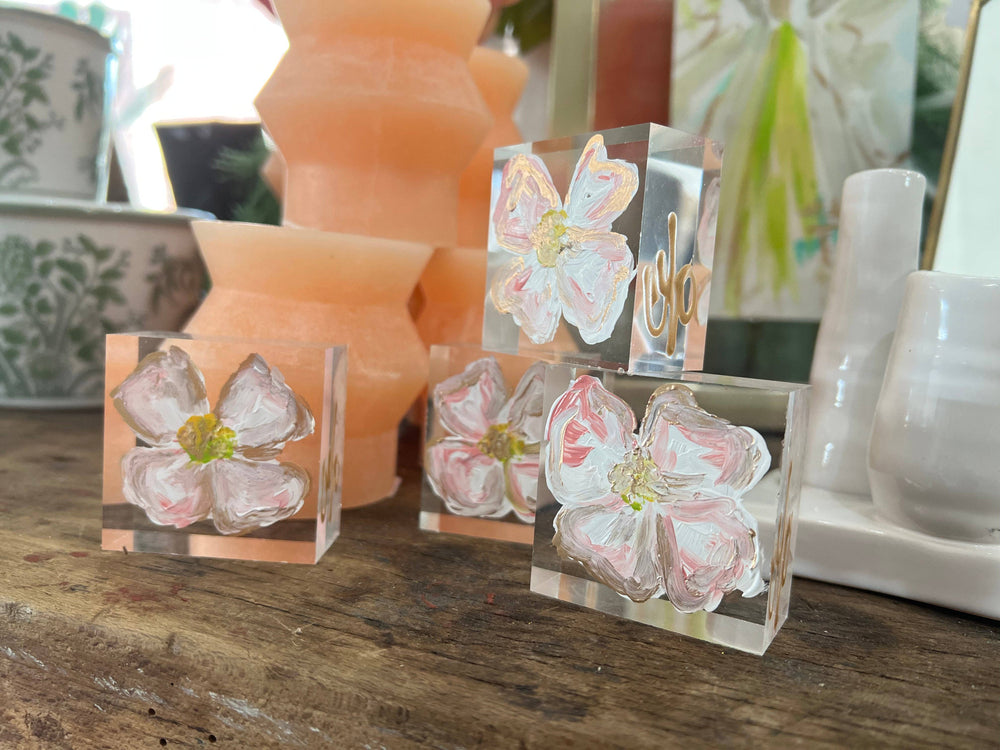 Dogwood Lucite Blocks