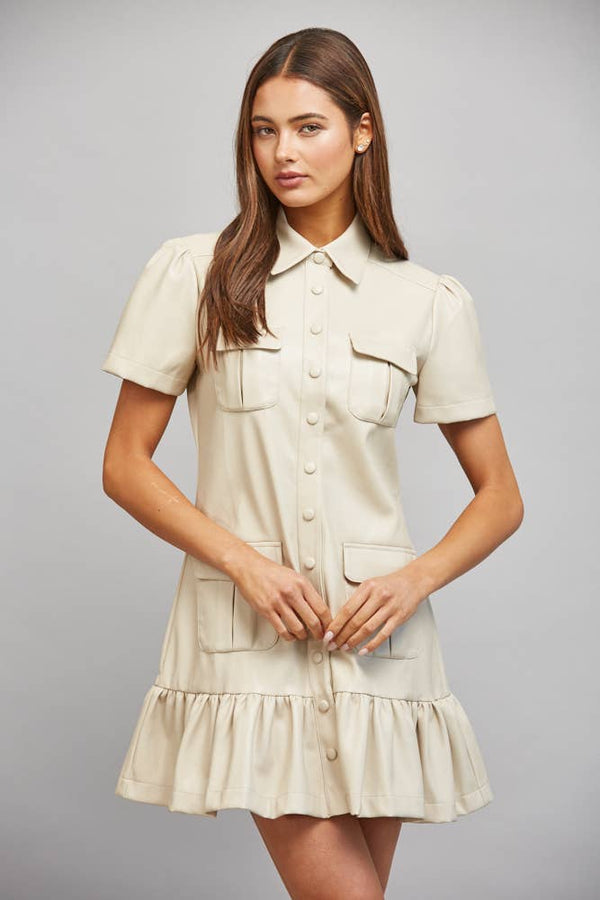 Faux Leather Dress