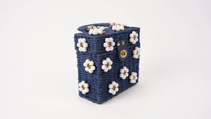 Wicker Bucket Daisy Flower Purse