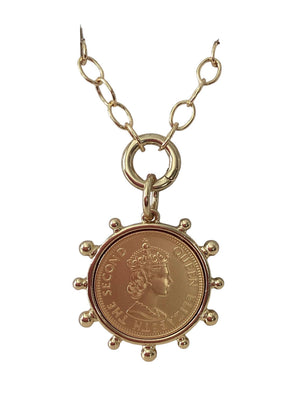 Queen Elizabeth II Coin Necklace