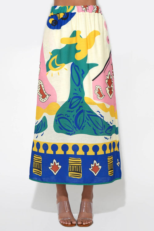 Annie Pull On Printed Skirt