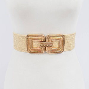 Metal Buckle Stretch Belt