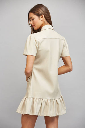 Faux Leather Dress