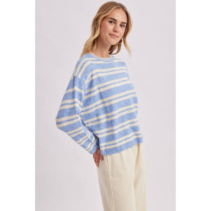 Soft Touch Striped Crew Sweater