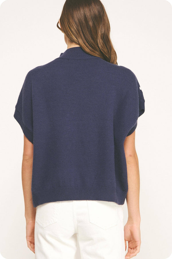 Floral Embroidered Knit Top