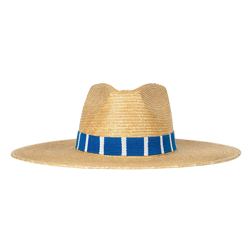 Blue and White Palm Hat