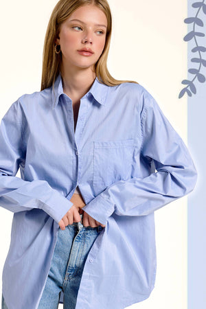 Classic Collared Button Down Poplin Shirts