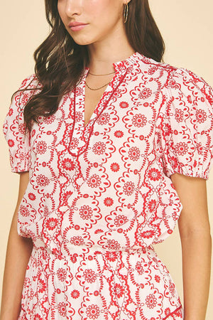 Geometric Floral Print Set