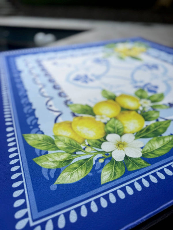 Amalfi Coast Mahjong Mat | Lemon Italy Mediterranean
