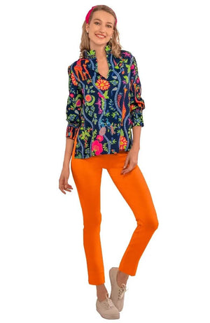 Ruffleneck Tunic - Jungle Symphony