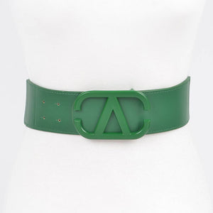 Color Metal Buckle Elastic Belt