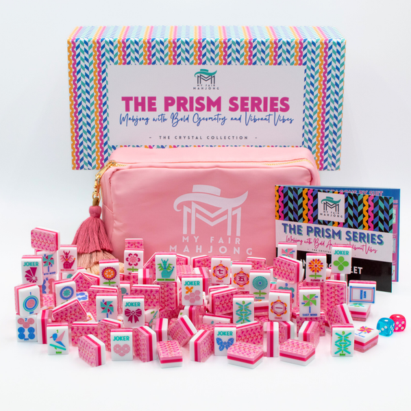Crystal Prism Pink Mahjong Set