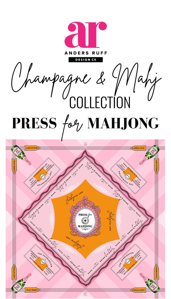 'Press for Mahjong' Mat | Champagne & Mahj Collection