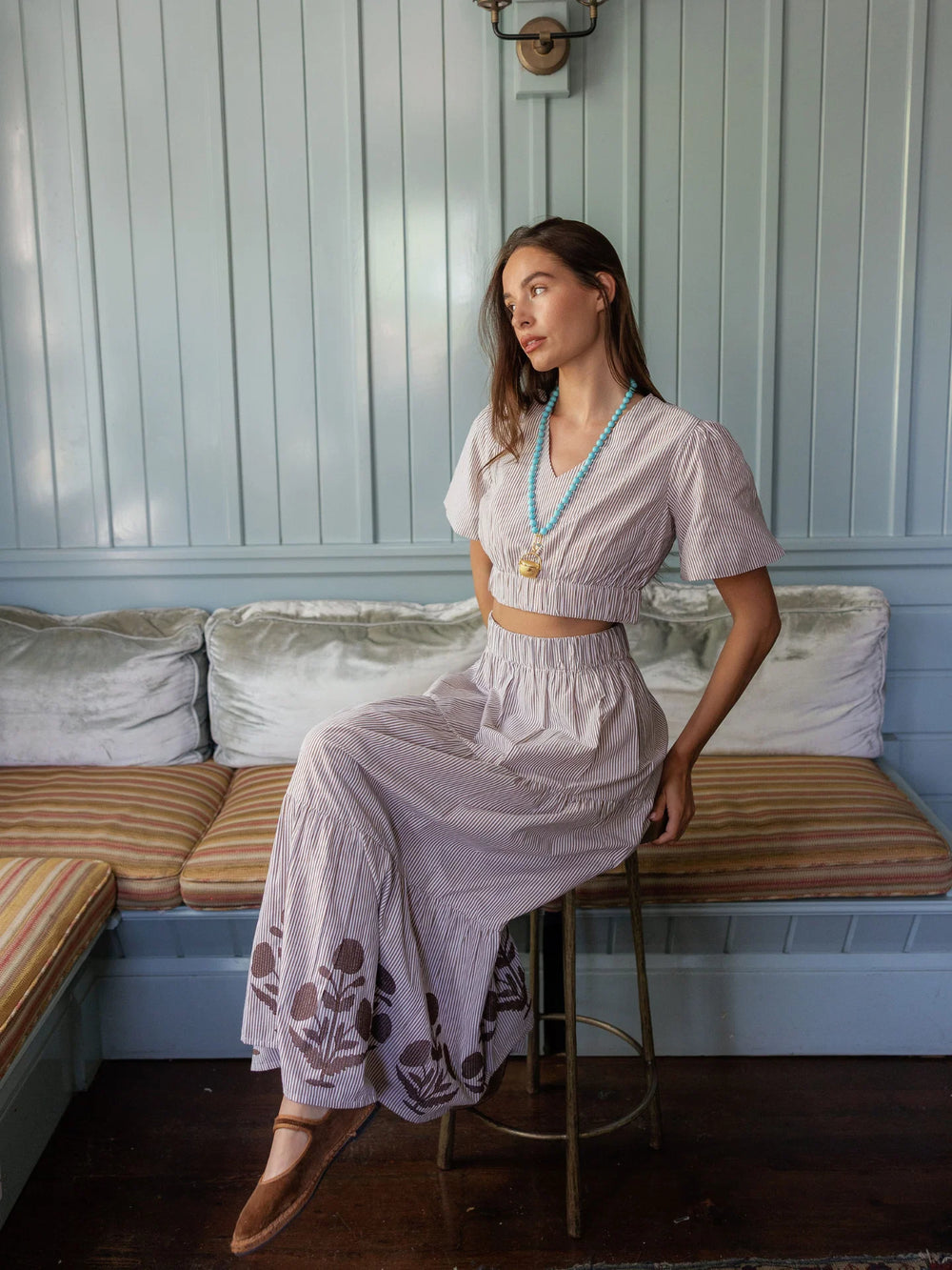 Abby Set | Brown Stripe