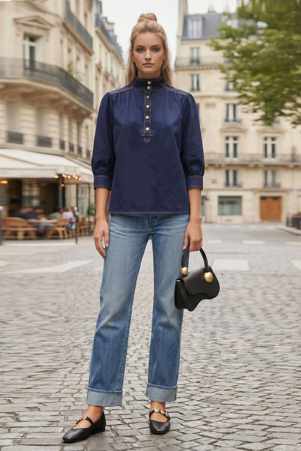 Giselle High Neck Blouse
