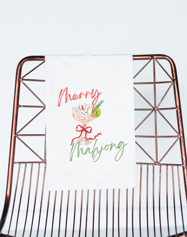 Mahjong Christmas Towel