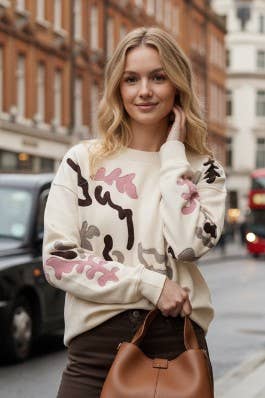 Applique Sewn Detail & Slow Stitched Sweatshirt