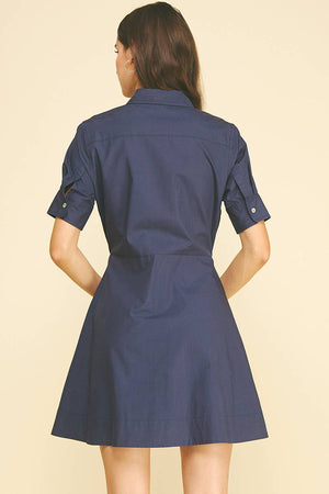 Tie Front Button Down Dress