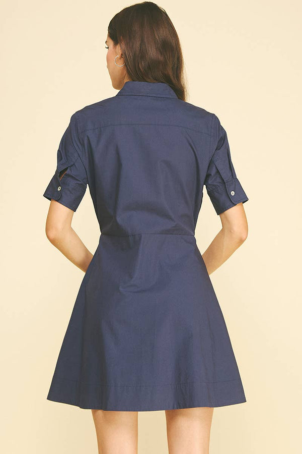 Tie Front Button Down Dress