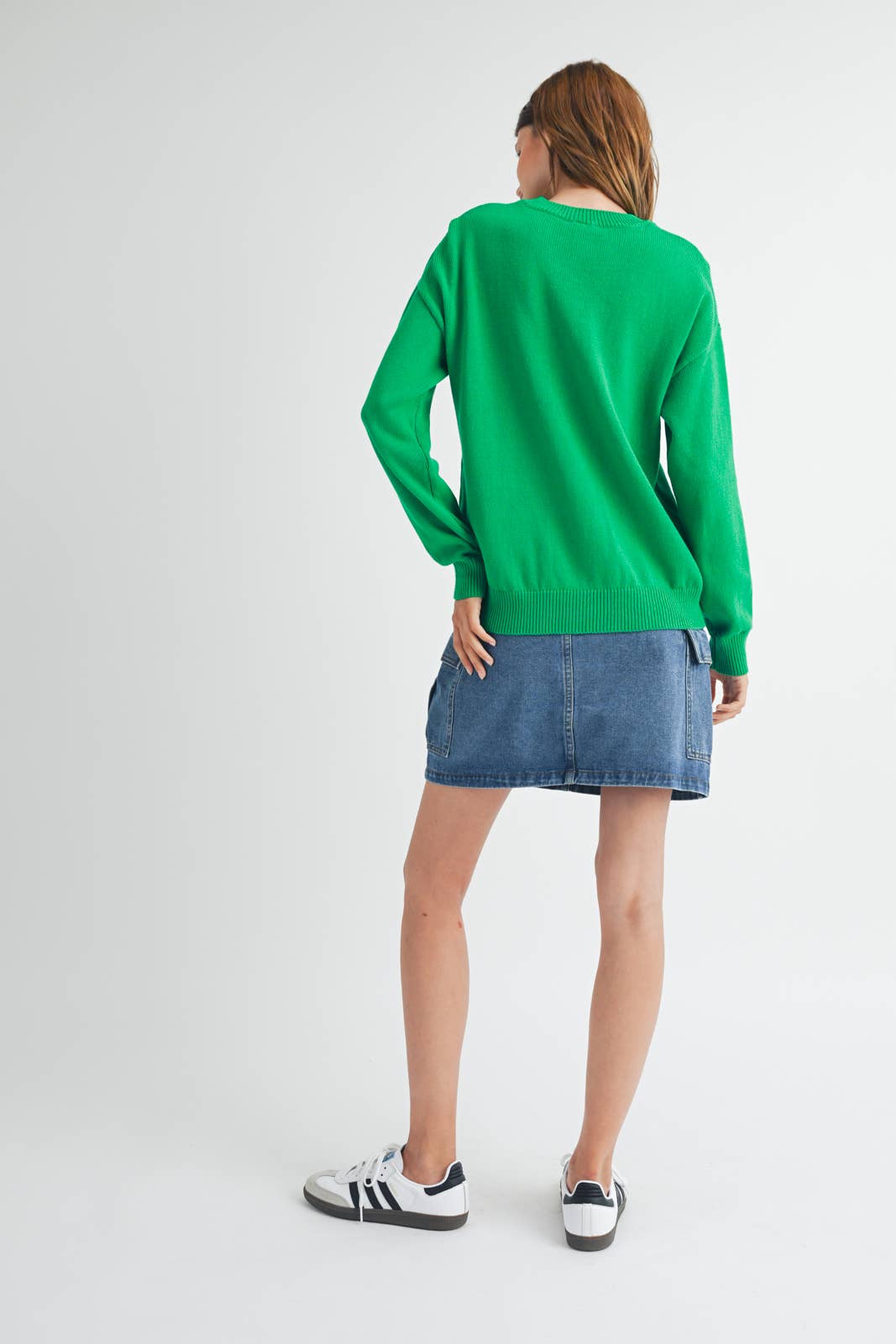 Lightweight Fall Sweater- Green