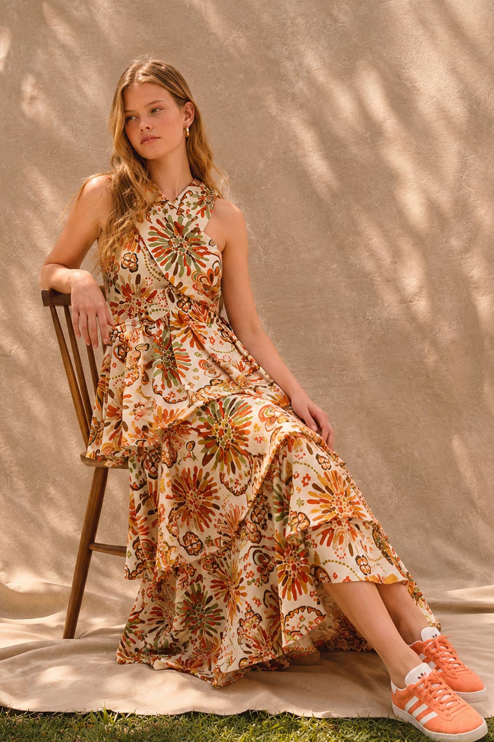 Savanna Tiered Halter Dress