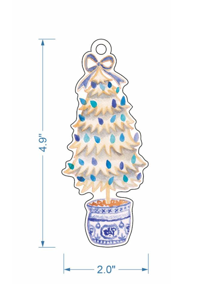 Vintage White Christmas Tree Acrylic Ornament