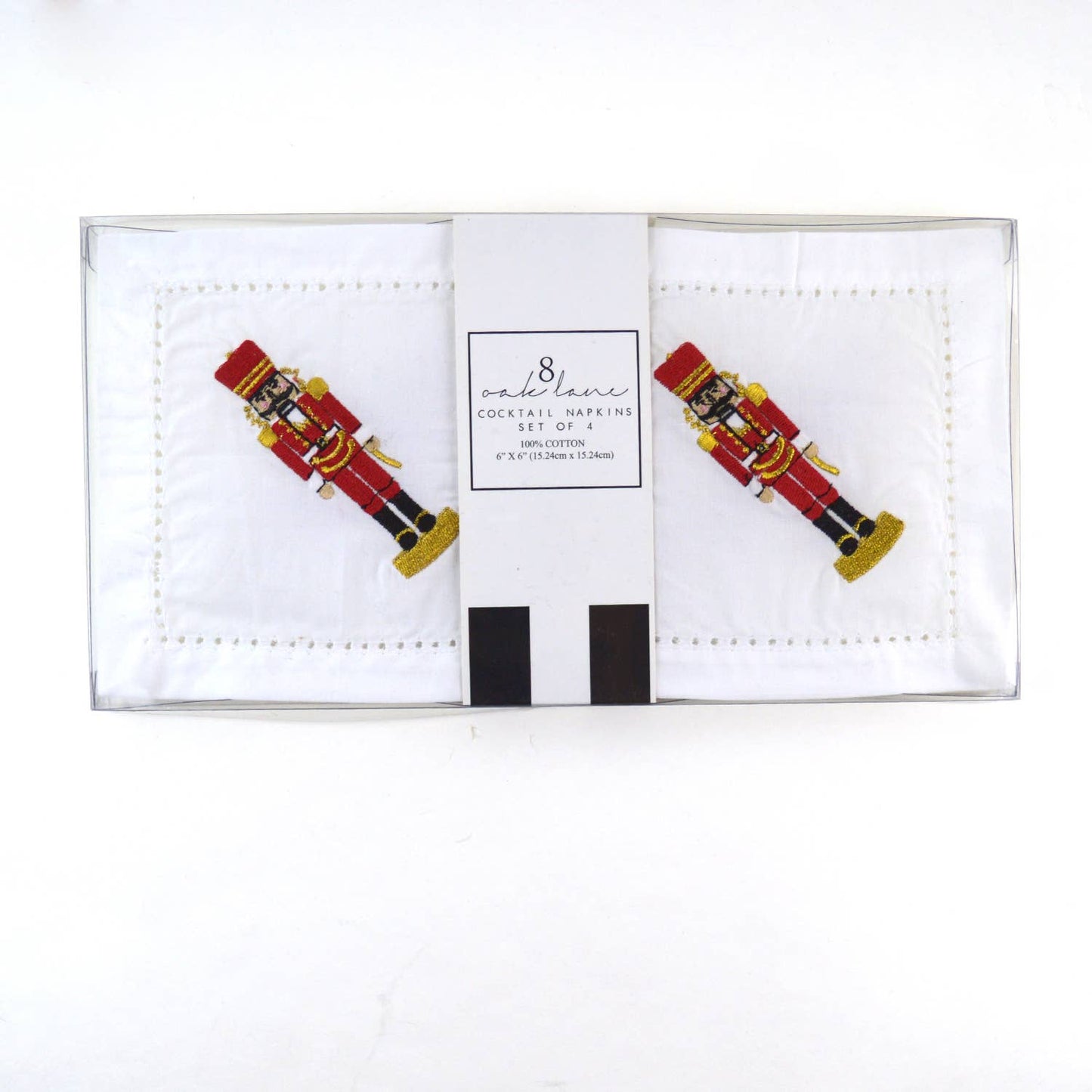 Nutcracker Embroidered Cocktail Napkin Boxed Set