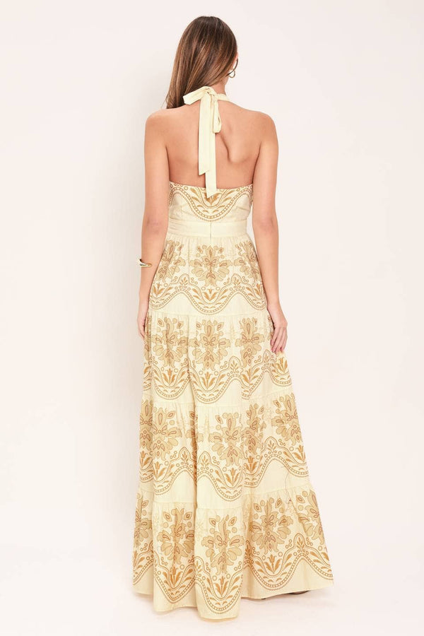 Printed Woven Maxi Dress