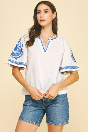 Bohemian Embroidered Blouse