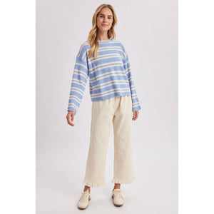 Soft Touch Striped Crew Sweater