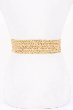 Woven Double Square Buckle Stretch Belt PB8906
