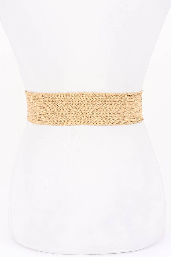 Woven Double Square Buckle Stretch Belt PB8906