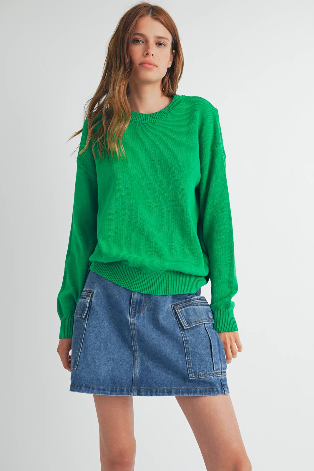 Lightweight Fall Sweater- Green